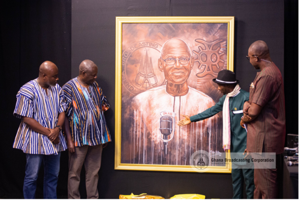 GBC unveils portrait in honour of Legendary Sports Commentator Joe Lartey